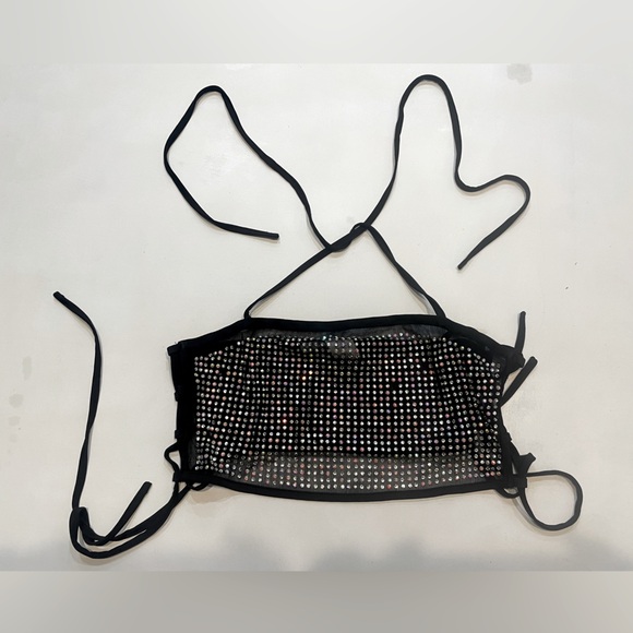 NWOT 12th Tribe Black Mesh Destiny Top Size Small - Picture 3 of 6